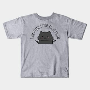 I am feline good right meow Kids T-Shirt